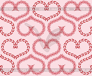 Seamless background with hearts - vector image