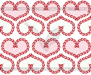 Seamless background with hearts - vector clip art