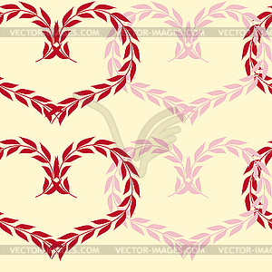 Seamless background with hearts - royalty-free vector clipart