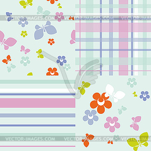Pastel seamless backgrounds - vector clipart