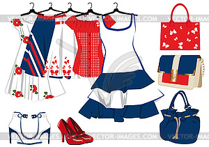 Women`s clothing and accessories - royalty-free vector image