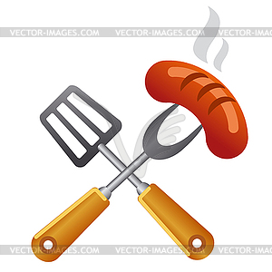 Barbecue symbol - vector image
