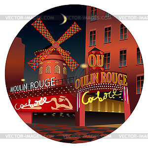 Moulin rouge - vector image