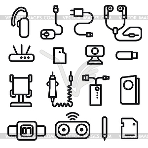 Mobile phone concept icons - vector clip art