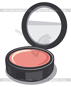 Powder puff box - vector clip art