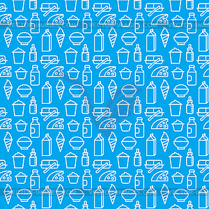 Milk products pattern - vector image