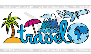 Travel and resort logo - vector EPS clipart