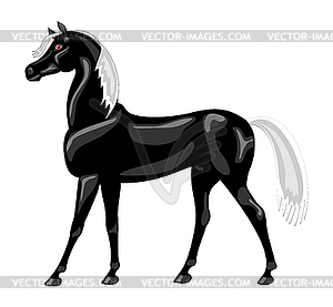 Black horse - vector clipart