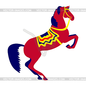 Horse on hind legs - vector image