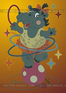 Hippo - vector clipart