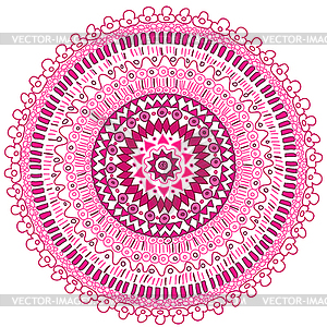 Ornamental round lace - vector image