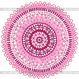 Ornamental round lace - vector image