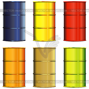 Set of barrels - vector clipart