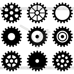 Set of gear wheels - vector clipart / vector image