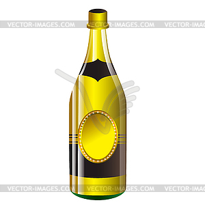 Bottle of champagne - vector image