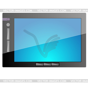 Tablet pc computer with blank screen - royalty-free vector clipart