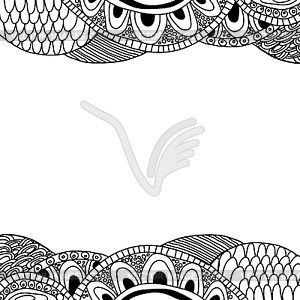 Doodle background (black and white) - vector clipart