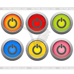 Set of on and off buttons - vector clip art