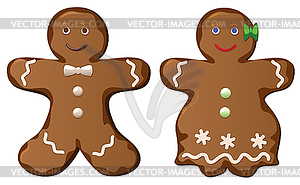 Gingerbread cookies - vector image