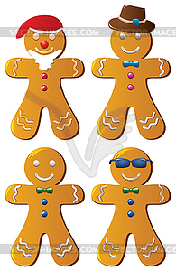 Gingerbread cookies - vector clip art