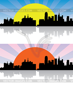 City background - vector clipart