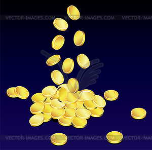 Golden coins  - vector image