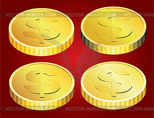 Golden coins - vector clipart