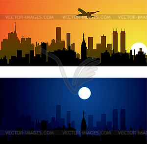 City background - vector clipart / vector image