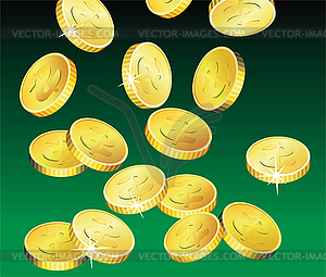 Golden coins - vector image