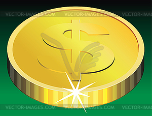 Golden coin - vector EPS clipart