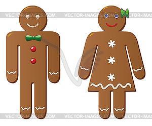 Gingerbread cookies  - vector clip art