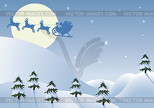 Holiday background with santa - vector clip art