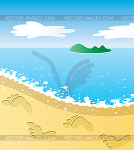 Tropical beach - vector image