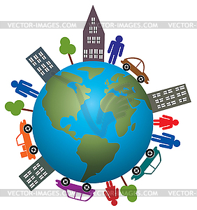 Concept of life on our earth - stock vector clipart