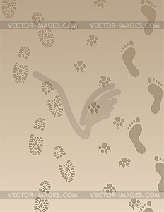 Foot prints  - vector image