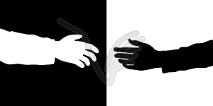 Two hands vector - vector clip art
