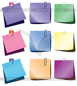 Paper notes  - vector clipart