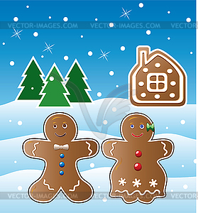  gingerbread cookies - vector clipart