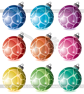  holiday balls - vector clipart