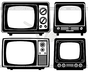 Retro tv set - vector image