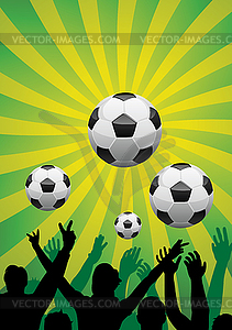 Soccer background - vector clip art