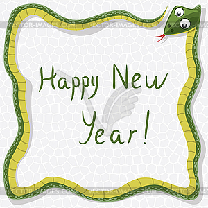 New year snake - vector clipart / vector image