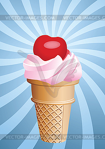 Fruit icecream  - vector clipart