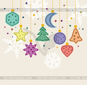 Xmas holiday decoration - vector image