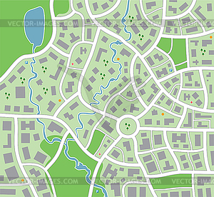 City map - vector clip art