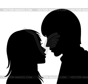 Молодые мужчина и женщина - векторизованное изображение