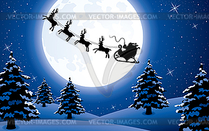 Holiday background with santa - vector clipart