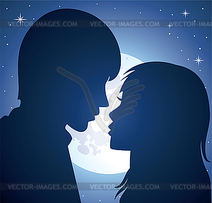 Young man and woman - vector image