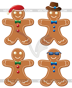  gingerbread cookies - stock vector clipart