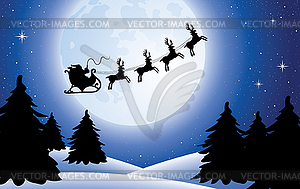 Holiday background with santa - vector clipart